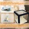 Transparent Balloon Boxes, Clear Balloon Boxes with 6 Pcs String Lights and 78 Letters for Baby Shower Gender Reveal Grad Birthday Party Anniversary Bridal Wedding Decor - 6 Black Boxes